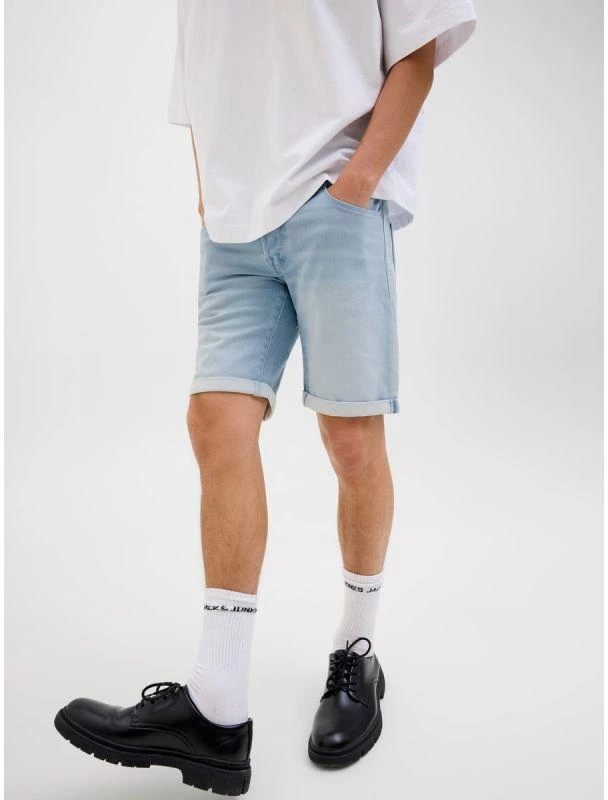 Jack&Jones vyriški šortai JJIRICK JJICON IK SHORTS GE 118 SN 12269609 Mėlynas DENIM