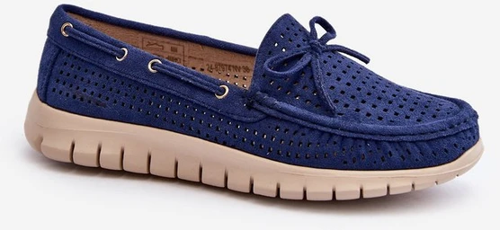 Blue Moteriški mokasinai su lanku Navy Mėlyna Reece