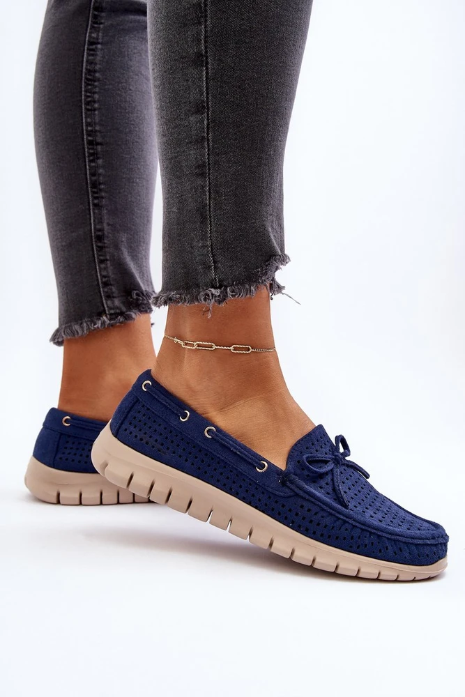 Blue Moteriški mokasinai su lanku Navy Mėlyna Reece