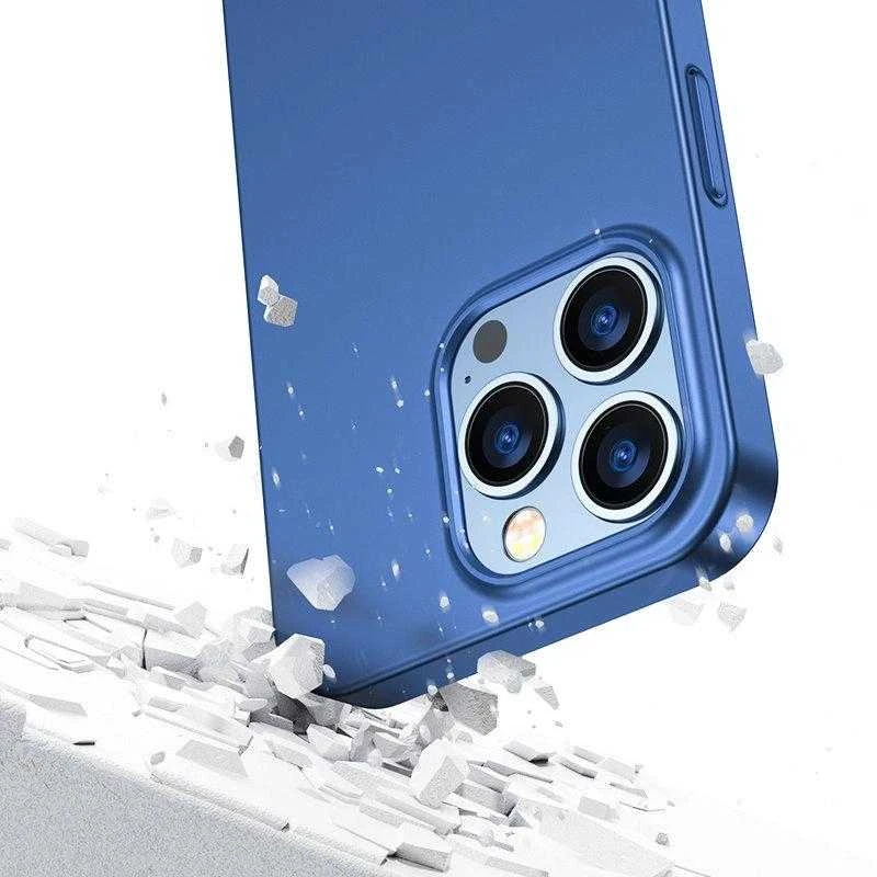 Joyroom 360 priekinis ir galinis dangtelis telefonui Apple iPhone 13 Pro Max + apsauginis ekrano stiklas mėlynos spalvos (JR-BP928 mėlynos spalvos)