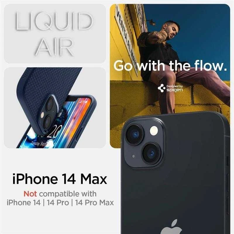 Spigen Liquid Air Apple iPhone 14 Plus dėklas telefonui mėlynos spalvos