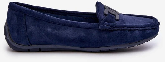 Blue Stilingi moteriški zomšiniai mokasinai Navy Mėlyna Rabell