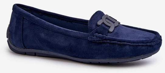 Blue Stilingi moteriški zomšiniai mokasinai Navy Mėlyna Rabell