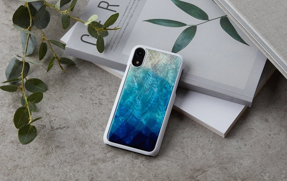 iKins SmartPhone dėklas Apple iPhone XR mėlynas lake baltos spalvos
