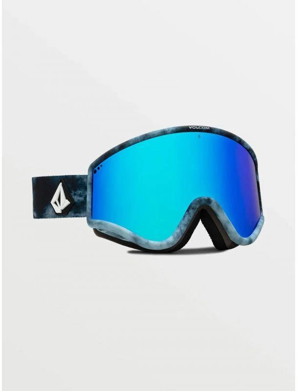 Blue Volcom YAE LAGOON TIE DYE/Mėlynas CHROME moteriški/vyriški snieglenčių akiniai UV apsauga mėlyni (VG0722110)