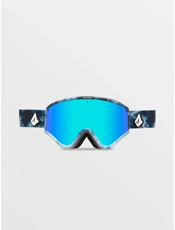 Blue Volcom YAE LAGOON TIE DYE/Mėlynas CHROME moteriški/vyriški snieglenčių akiniai UV apsauga mėlyni (VG0722110)