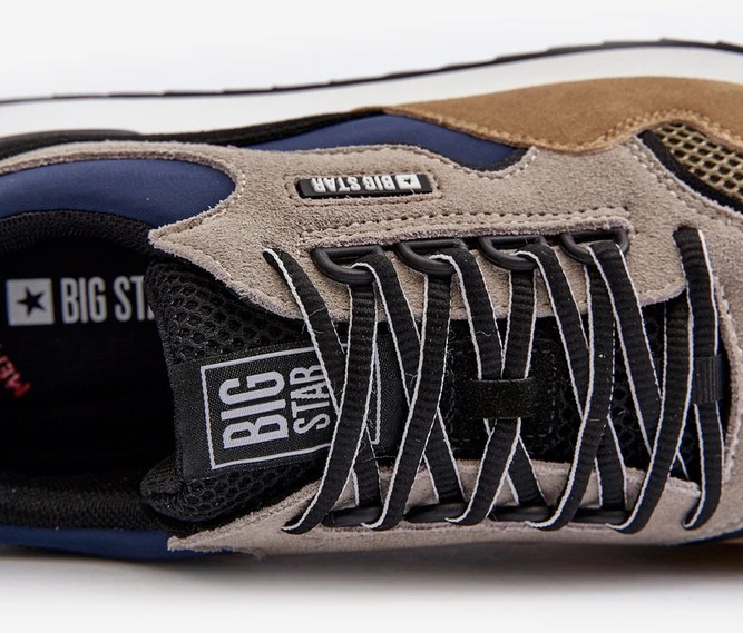 Blue Vyriški sportbačiai Big Star NN174320 Memory Foam System Smėlio spalvos-Mėlyna