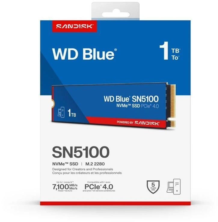 Sandisk Western Digital 1TB WD Mėlyna® SN5100 NVMe™ SSD