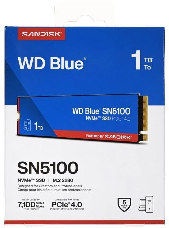 Sandisk Western Digital 1TB WD Mėlyna® SN5100 NVMe™ SSD