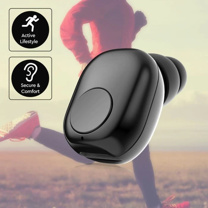 Ausinės V-tac Bluetooth ausinė, 55mAh, juoda.