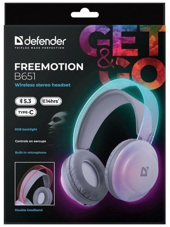 Ausinės DEFENDER BLUETOOTH FREEMOTION B651