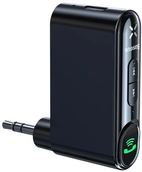 Baseus Qiyin AUX automobilinis Bluetooth imtuvas juodas