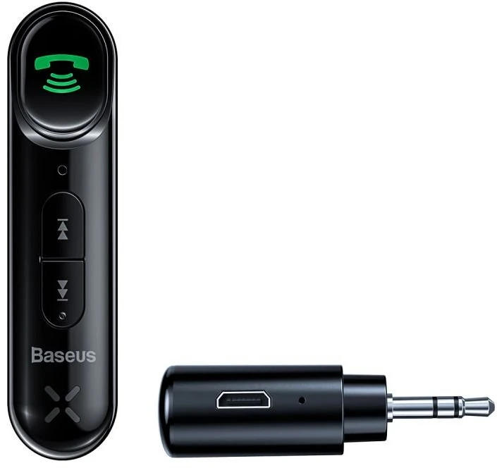 Baseus Qiyin AUX automobilinis Bluetooth imtuvas juodas