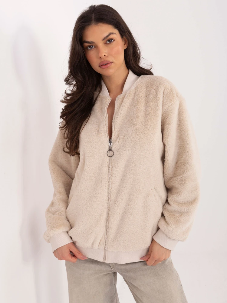 Bluza-LK-BL-510136.89-jasny smėlio spalva