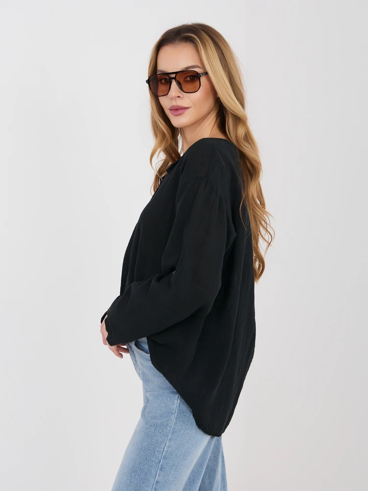 moteriška palaidinė oversize juoda