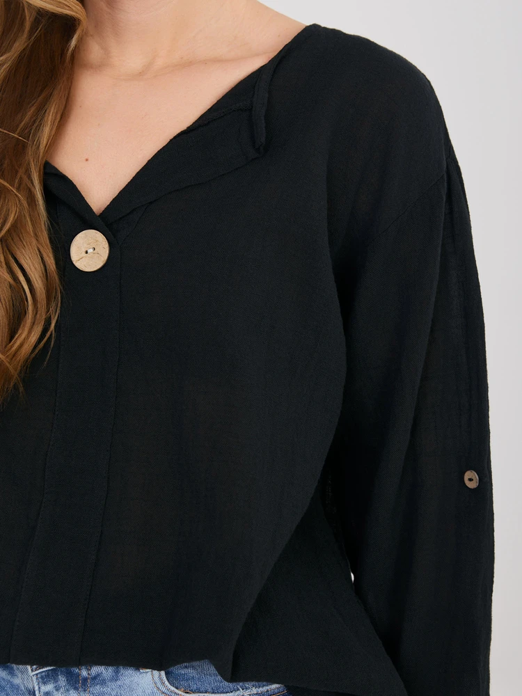 moteriška palaidinė oversize juoda