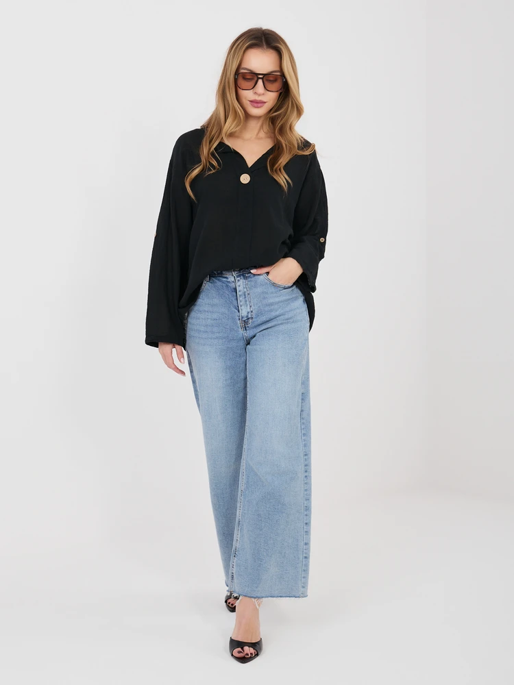 moteriška palaidinė oversize juoda