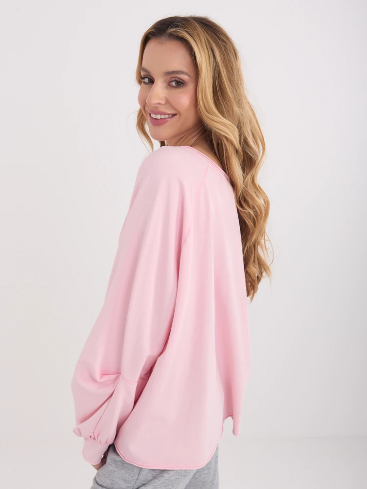 Palaidinė moteriška oversize šviesiai rožinė
