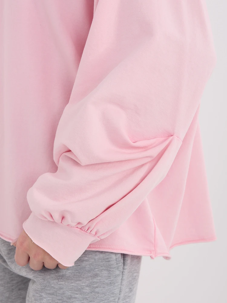 Palaidinė moteriška oversize šviesiai rožinė