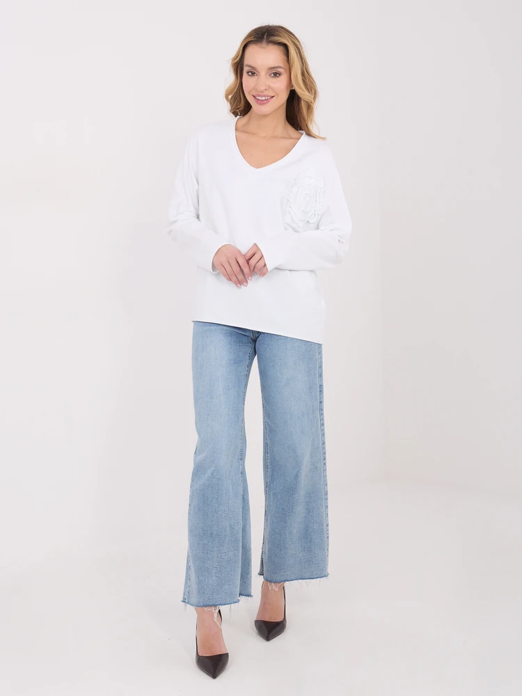 Palaidinė moteriška oversize balta