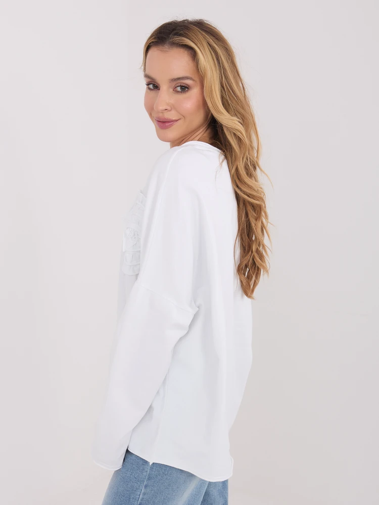 Palaidinė moteriška oversize balta
