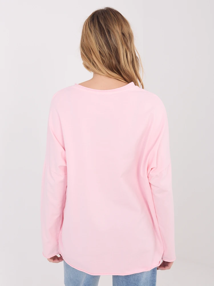 Palaidinė moteriška oversize šviesiai rožinė