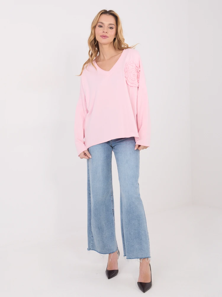 Palaidinė moteriška oversize šviesiai rožinė