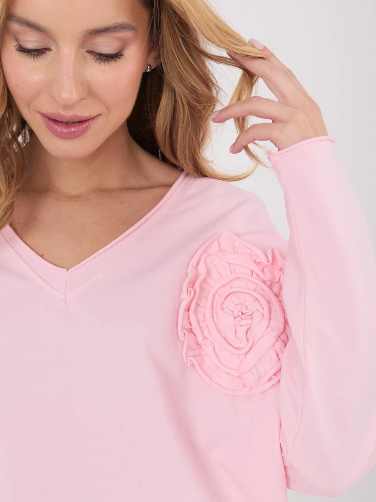 Palaidinė moteriška oversize šviesiai rožinė