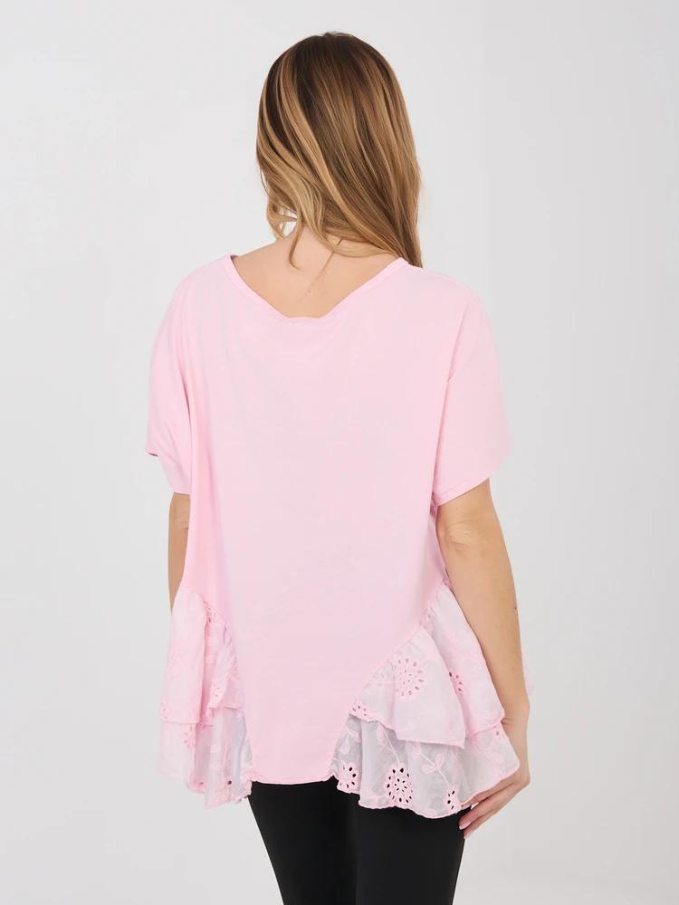 moteriška palaidinė šviesiai rožinė oversize