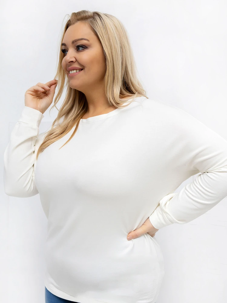 Palaidinė moteriška ecru spalvos plus size RV