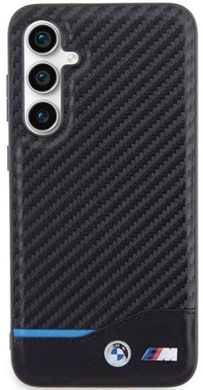 Dėklas BMW BMHCS23FE22NBCK S23 FE S711 juodos spalvos Leather Carbon