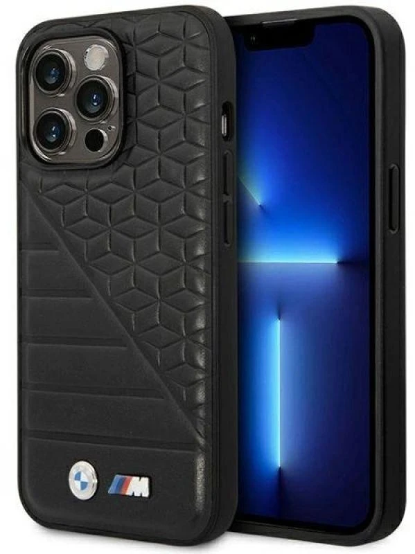 Dėklas BMW Bi Pattern Case for iPhone 14 Pro 6.1" - Juodas