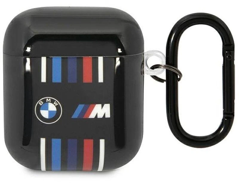 BMW BMA222SWTK AirPods 1/2 dėklas juodos spalvos Multiple Colored Lines
