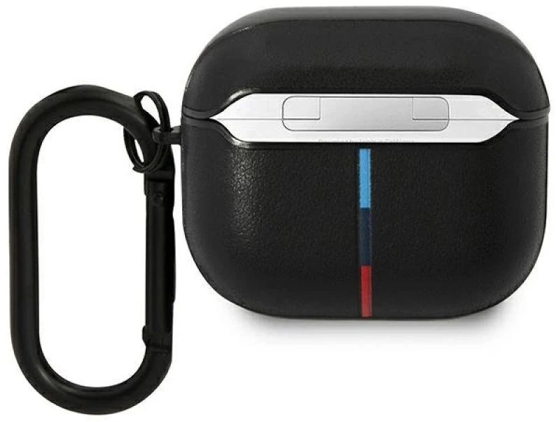 BMW BMA322PVTK AirPods 3 gen dangtelis, juodas/juodas odos, lenkta linija