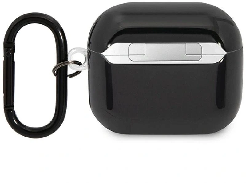 BMW BMA322SWTK AirPods 3 gen dėklas, juodos spalvos, su įvairiaspalvėmis linijomis