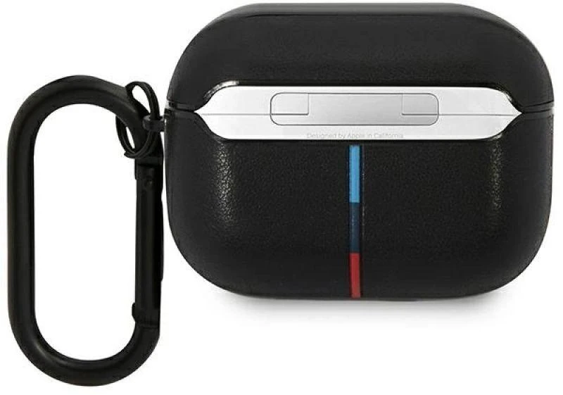 BMW BMAP22PVTK dėklas AirPods Pro juodas/juodas odinis išlenktos linijos
