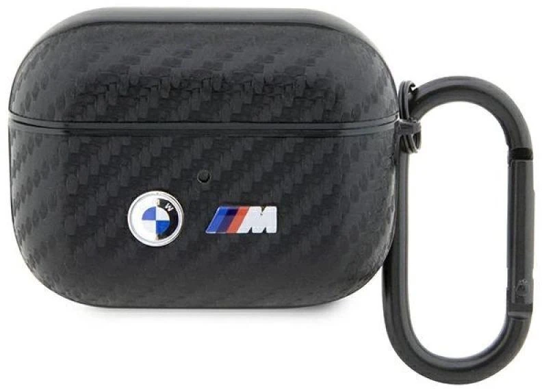 BMW BMAPWMPUCA2 AirPods Pro dėklas juodos spalvos Carbon Double Metal Logo