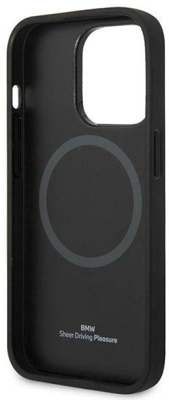 BMW Signature Logo Imprint MagSafe - dėklas skirtas Apple iPhone 14 Pro Juodas