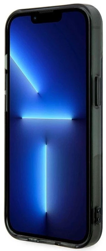 BMW BMHMP14SHCRS dėklas Apple iPhone 14 15 13 6.1″ skaidrus kietas dėklas Sidabrinis Ring MagSafe