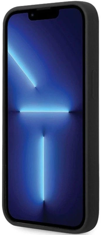 Dėklas BMW BMHMP14SSILBK2 Apple iPhone 14 15 13 6.1″ juodos spalvos Signature Liquid Silicone MagSafe
