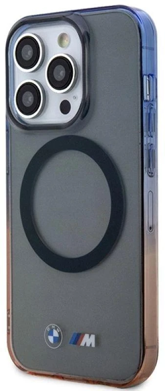 BMW BMHMP14XHTGE Apple iPhone 14 Pro Max 6.7″ pilkas kietas dėklas Gradient Bumper MagSafe
