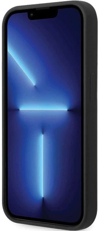 Dėklas BMW BMHMP14XSILBK2 Apple iPhone 14 Pro Max 6.7″ juodos spalvos Signature Liquid Silicone MagSafe