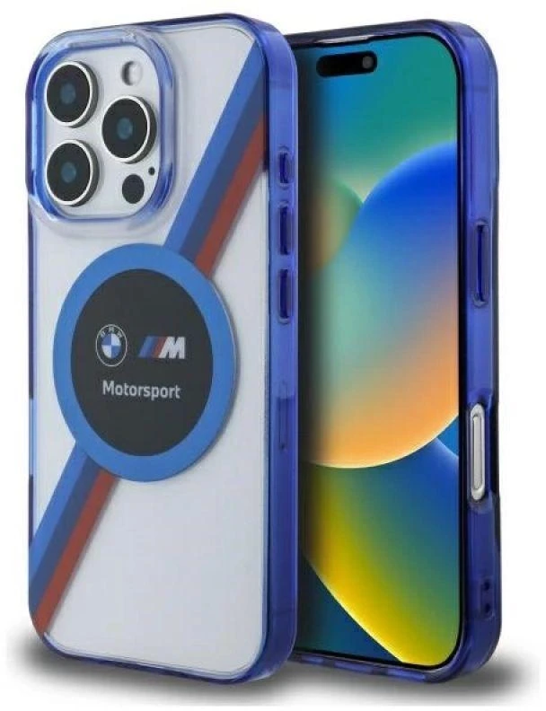 BMW BMHMP16X23HTPUT Apple iPhone 16 Pro Max 6.9" dėklas telefonui skaidrus hardcase Motosport IML Circle MagSafe