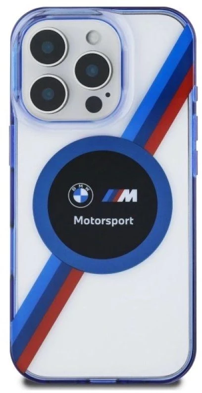 BMW BMHMP16X23HTPUT Apple iPhone 16 Pro Max 6.9" dėklas telefonui skaidrus hardcase Motosport IML Circle MagSafe