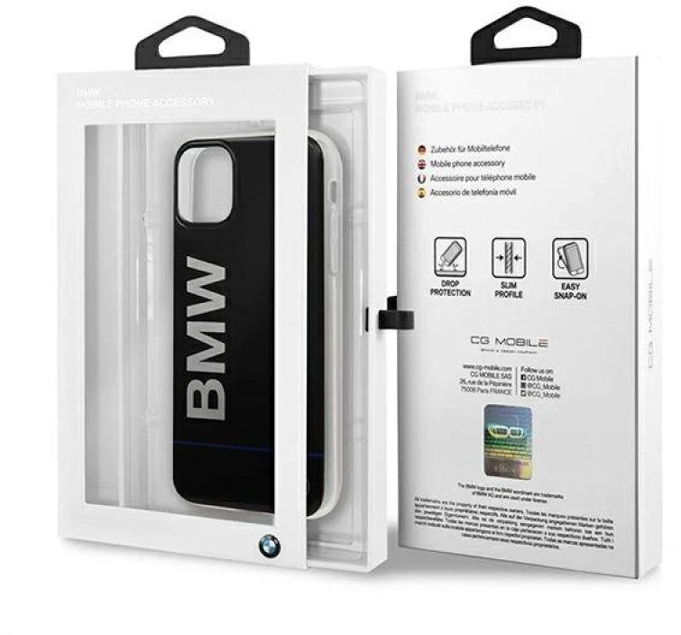 BMW BMHCN58PCUBBK Apple iPhone 11 Pro 5.8″ juodos spalvos kietas dėklas Signature Printed Logo