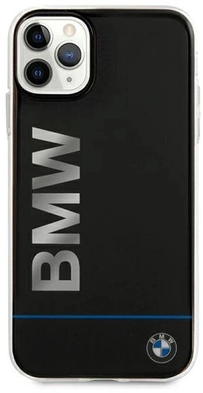 BMW BMHCN58PCUBBK Apple iPhone 11 Pro 5.8″ juodos spalvos kietas dėklas Signature Printed Logo