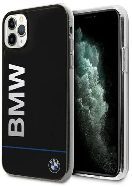 BMW BMHCN58PCUBBK Apple iPhone 11 Pro 5.8″ juodos spalvos kietas dėklas Signature Printed Logo