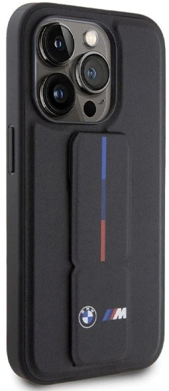 Dėklas BMW BMHCP15X22GSLK Apple iPhone 15 Pro Max 6.7″ juodos spalvos kietas dėklas Grip Hot Stamp