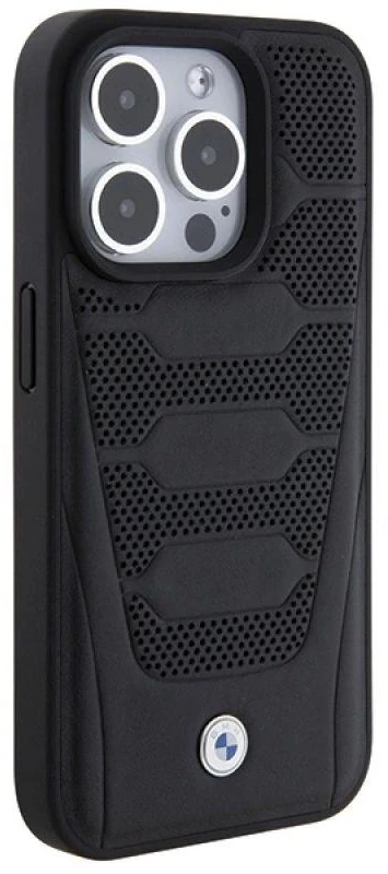 BMW Leather Seats Pattern dėklas iPhone 15 Pro Max - juodas