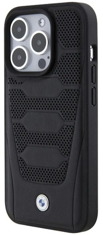 BMW Leather Seats Pattern dėklas iPhone 15 Pro Max - juodas